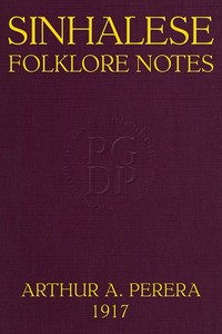 Cover of Sinhalese Folklore Notes, Ceylon — Reading Companion