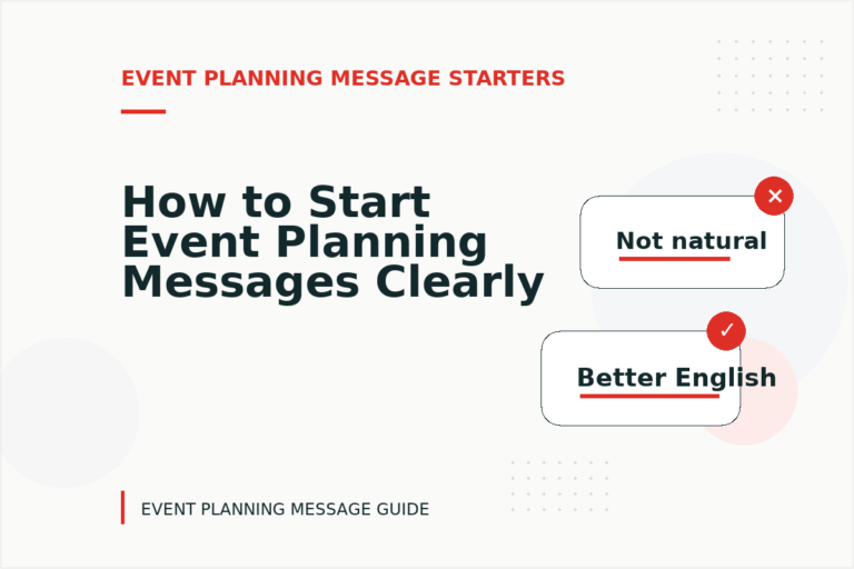 How to Start Event Planning Messages Clearly How to Start Event Planning Messages Clearly