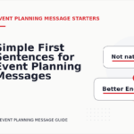 Simple First Sentences for Event Planning Messages