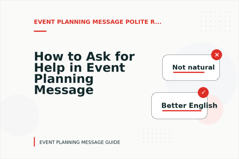 How to Ask for Help in Event Planning Message English How to Ask for Help in Event Planning Message English