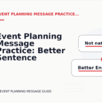 Event Planning Message Practice: Better Sentence Choices
