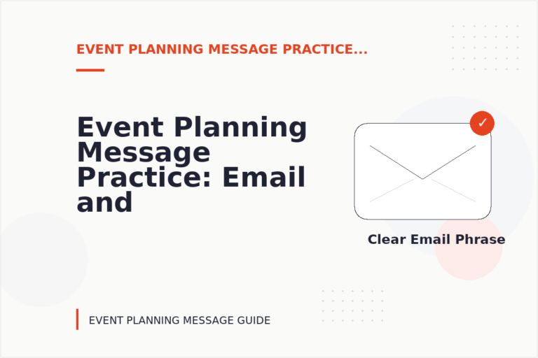 Event Planning Message Practice: Email and Message Examples